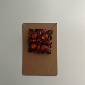 Boutique Amber and Orange Fashion Brooch